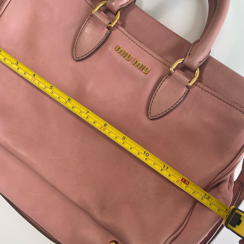 miu miu blush pink satchel bag | miu miu madras leather two way shoulder bag - Picture 13 of 14